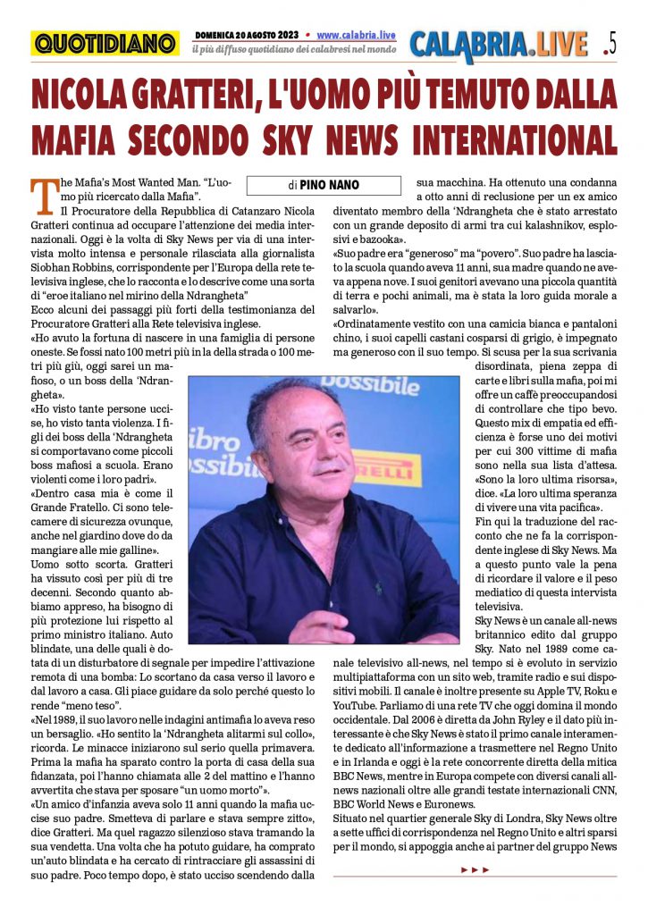 pino nano racconta gratteri